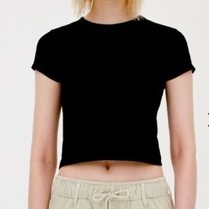 TheOpen Project Womens Embroidery Half Sleeve T-Shirt in Black Size 1